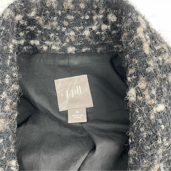 J.‎ Jill 2 button Coat Alpaca Wool Boucle midi Jacket - Picture 3 of 14